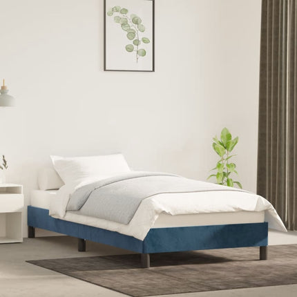 Giroletto senza Materasso Blu Scuro 90x190 cm in Velluto