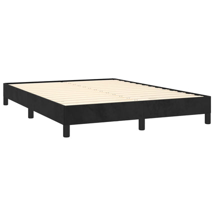 Giroletto senza Materasso Nero 140x190 cm in Velluto