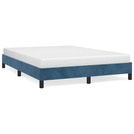 Giroletto senza Materasso Blu Scuro 140x200 cm Velluto