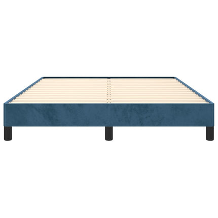 Giroletto senza Materasso Blu Scuro 140x200 cm Velluto