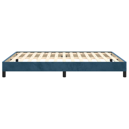 Giroletto senza Materasso Blu Scuro 140x200 cm Velluto