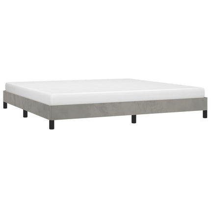 Giroletto senza Materasso Grigio Chiaro 200x200 cm Velluto