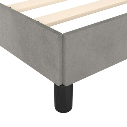 Giroletto senza Materasso Grigio Chiaro 200x200 cm Velluto