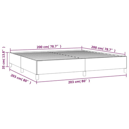 Giroletto senza Materasso Grigio Scuro 200x200 cm Tessuto