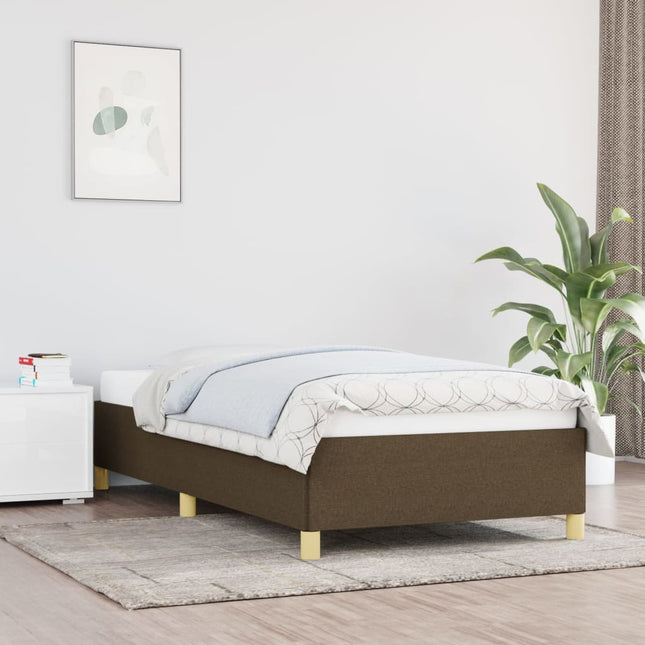 Giroletto senza Materasso Marrone Scuro 90x190 cm Tessuto