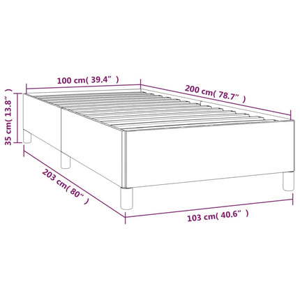 Giroletto senza Materasso Marrone Scuro 100x200 cm Tessuto