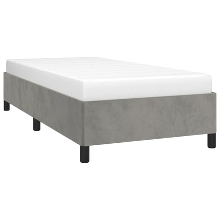 Giroletto senza Materasso Grigio Chiaro 80x200 cm Velluto