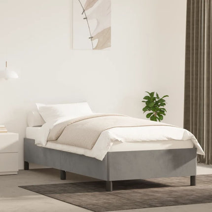 Giroletto senza Materasso Grigio Chiaro 80x200 cm Velluto