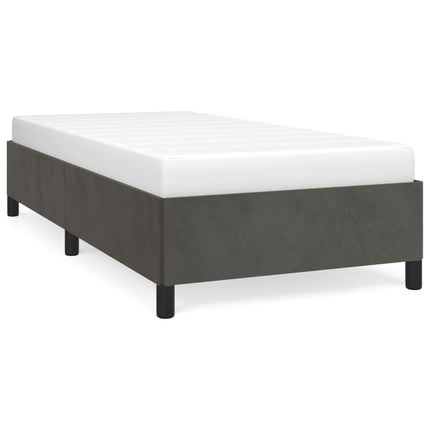 Giroletto senza Materasso Grigio Scuro 80x200 cm Velluto