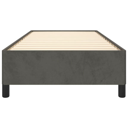 Giroletto senza Materasso Grigio Scuro 80x200 cm Velluto