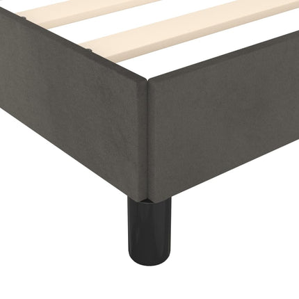 Giroletto senza Materasso Grigio Scuro 80x200 cm Velluto