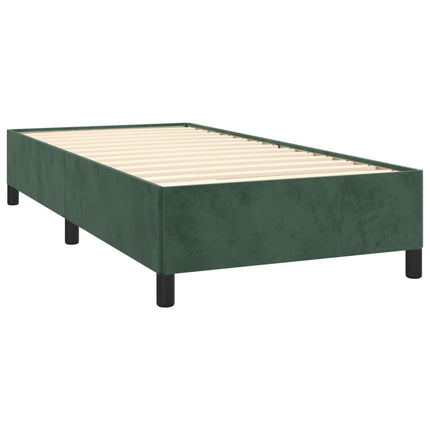 Giroletto senza Materasso Verde Scuro 80x200 cm in Velluto