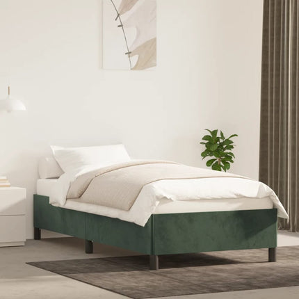 Giroletto senza Materasso Verde Scuro 80x200 cm in Velluto
