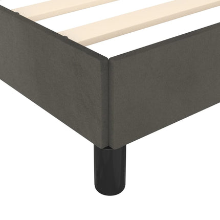Giroletto senza Materasso Grigio Scuro 90x190 cm Velluto