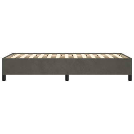 Giroletto senza Materasso Grigio Scuro 90x200 cm Velluto