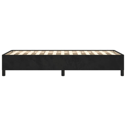Giroletto senza Materasso Nero 100x200 cm in Velluto