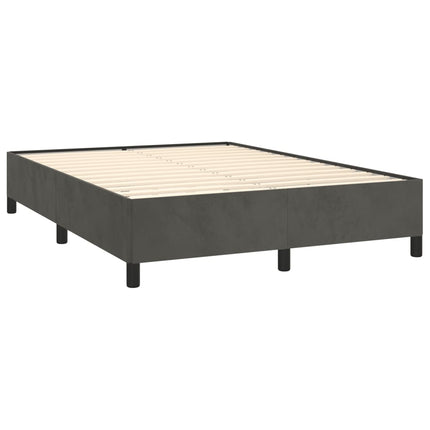 Giroletto senza Materasso Grigio Scuro 140x190 cm Velluto