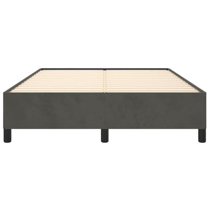 Giroletto senza Materasso Grigio Scuro 140x190 cm Velluto