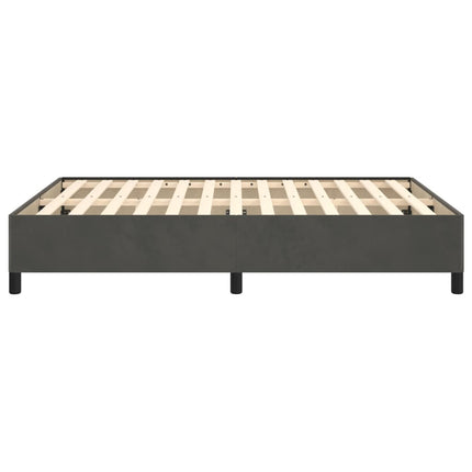 Giroletto senza Materasso Grigio Scuro 140x190 cm Velluto