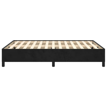 Giroletto senza Materasso Nero 140x190 cm in Velluto
