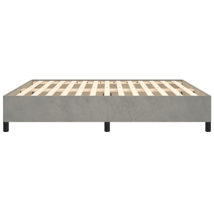 Giroletto senza Materasso Grigio Chiaro 160x200 cm Velluto