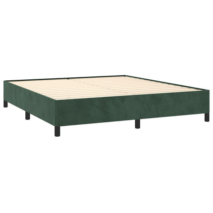 Giroletto senza Materasso Verde Scuro 160x200 cm in Velluto