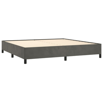 Giroletto senza Materasso Grigio Scuro 200x200 cm Velluto