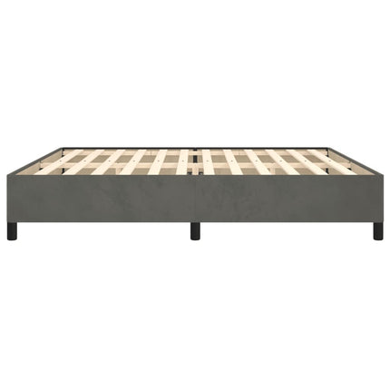 Giroletto senza Materasso Grigio Scuro 200x200 cm Velluto