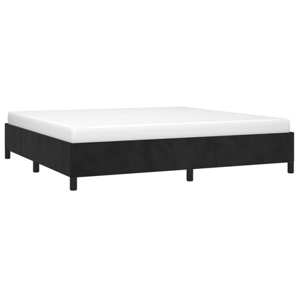 Giroletto senza Materasso Nero 200x200 cm in Velluto