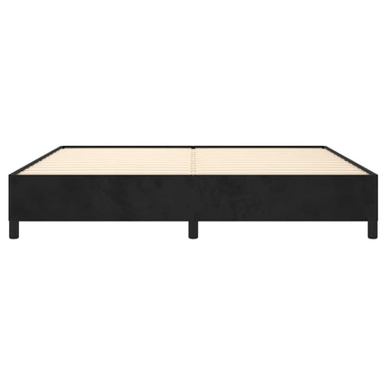 Giroletto senza Materasso Nero 200x200 cm in Velluto