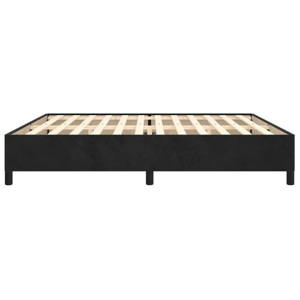 Giroletto senza Materasso Nero 200x200 cm in Velluto
