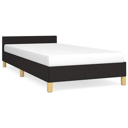 Giroletto con Testiera senza Materasso Nero 80x200 cm Tessuto