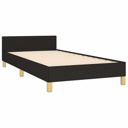 Giroletto con Testiera senza Materasso Nero 80x200 cm Tessuto