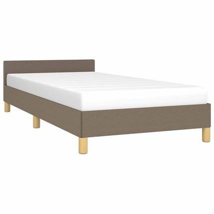Giroletto con Testiera senza Materasso Tortora 80x200cm Tessuto
