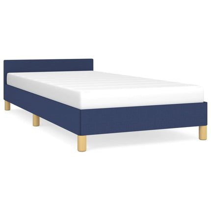 Giroletto con Testiera senza Materasso Blu 90x190 cm Tessuto