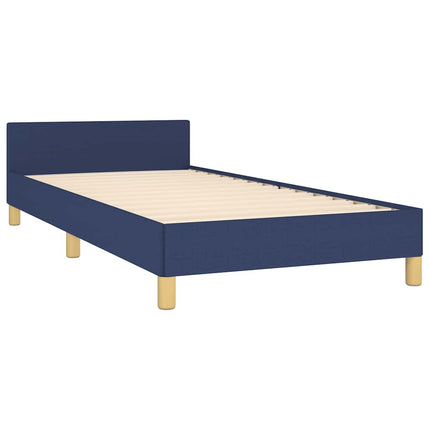 Giroletto con Testiera senza Materasso Blu 90x190 cm Tessuto
