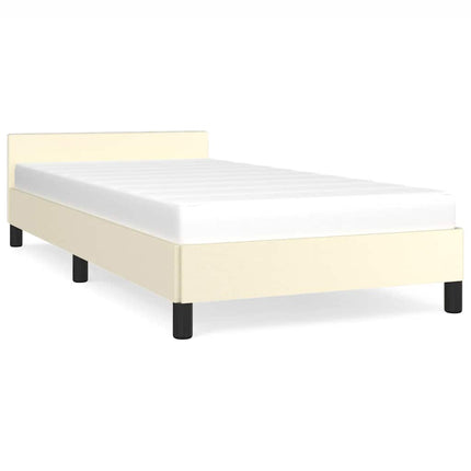 Giroletto con Testiera senza Materasso Crema 90x190 cm