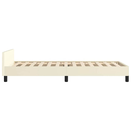 Giroletto con Testiera senza Materasso Crema 90x190 cm