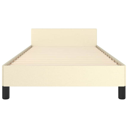 Giroletto con Testiera senza Materasso Crema 100x200 cm