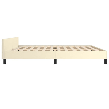Giroletto con Testiera senza Materasso Crema 200x200 cm