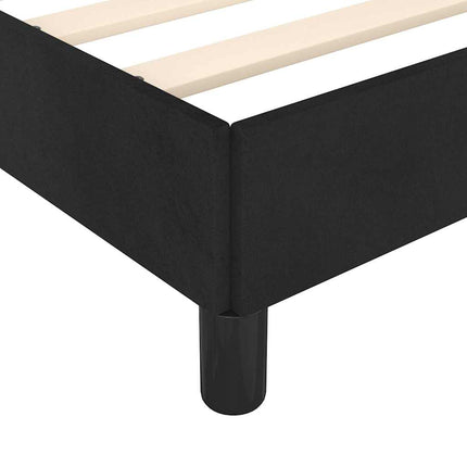 Giroletto con Testiera senza Materasso Nero 90x190 cm Velluto