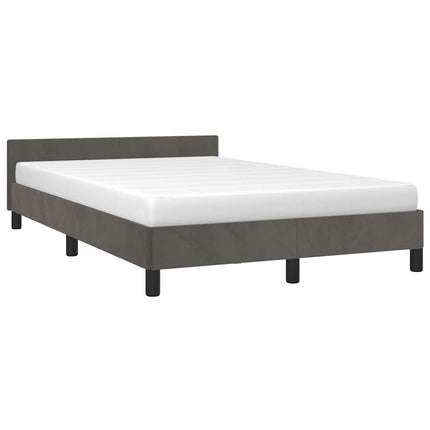 Giroletto senza Materasso Grigio Scuro 120x200 cm Velluto