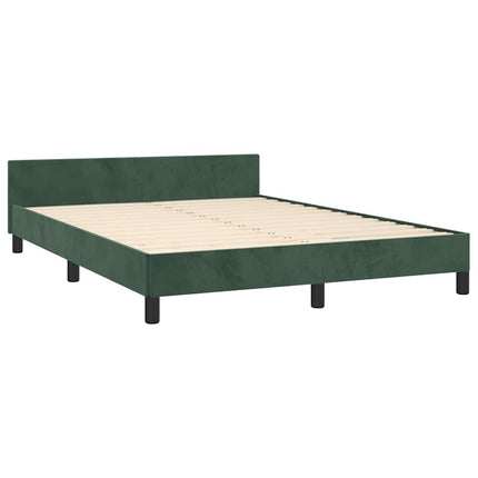 Giroletto senza Materasso Verde Scuro 140x190 cm in Velluto