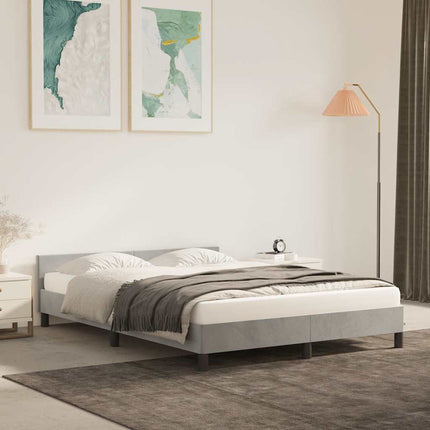 Giroletto senza Materasso Grigio Chiaro 140x200 cm Velluto