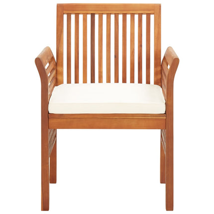 Sedie da Pranzo Giardino con Cuscini 8 pz Legno Massello Acacia