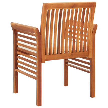 Sedie da Pranzo Giardino con Cuscini 8 pz Legno Massello Acacia