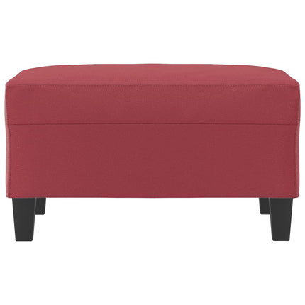 Poggiapiedi Rosso Vino 70x55x41 cm in Similpelle