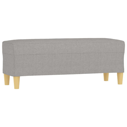 Panca Grigio chiaro 100x35x41 cm in Tessuto