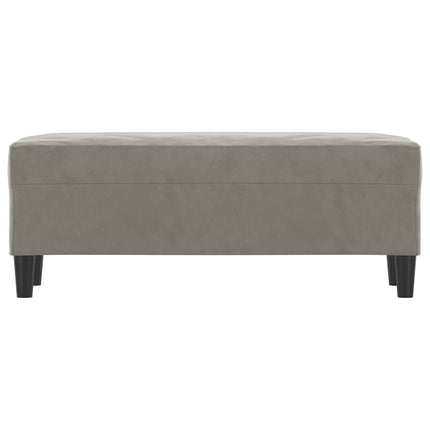 Panca Grigio chiaro 100x35x41 cm in Velluto