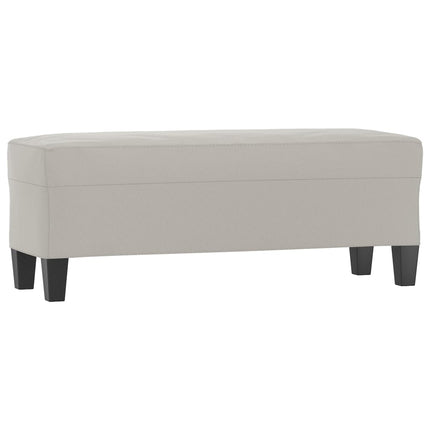 Panca Grigio Chiaro 100x35x41 cm in Microfibra